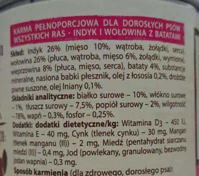 Maxi Natural indyk i wołowina z batatami